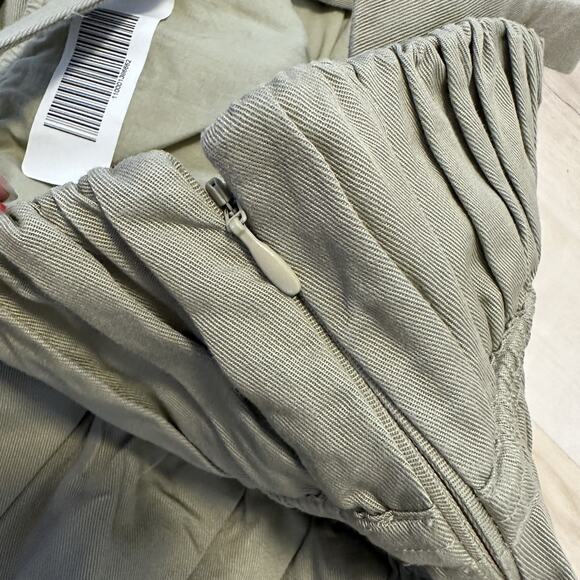 & OTHER STORIES Women 4US Pleated Detail Jumpsuit Adjustable Ruched Bodice Green - Picture 6 of 12